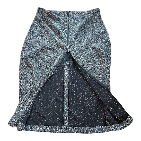 Halogen Stretchy Soft Comfy Work Pencil Skirt w Front Zipper - Dark Gray - Picture 4 of 6